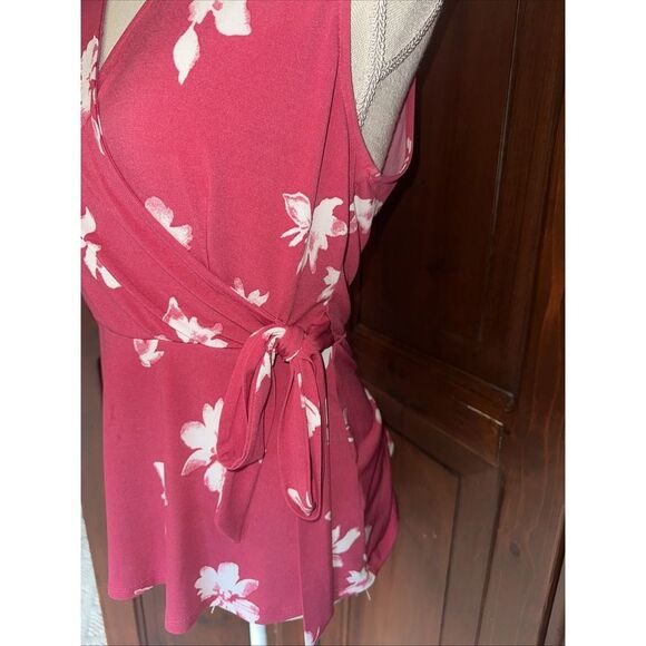 Women's Gilli Pink Sleeveless Blouse Faux Wrap - Business Work Size Small - Picture 3 of 5